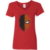 T-Shirts Red / S Ink Stroke Women's V-Neck T-Shirt