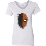 T-Shirts White / S Ink Stroke Women's V-Neck T-Shirt