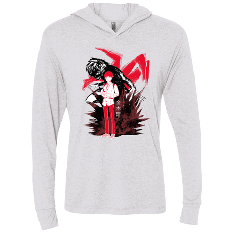 T-Shirts Heather White / X-Small Inner Ghoul Triblend Long Sleeve Hoodie Tee