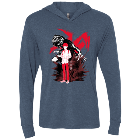 T-Shirts Indigo / X-Small Inner Ghoul Triblend Long Sleeve Hoodie Tee