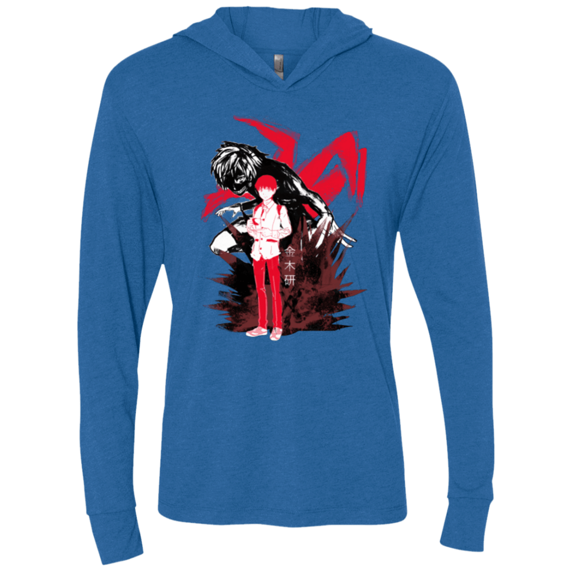 T-Shirts Vintage Royal / X-Small Inner Ghoul Triblend Long Sleeve Hoodie Tee