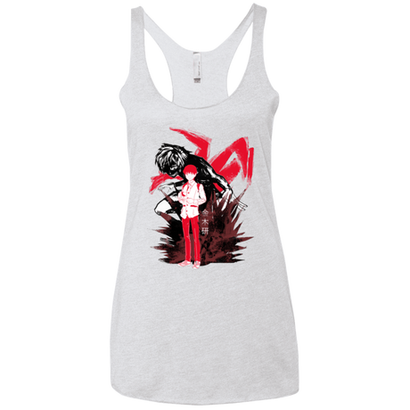 T-Shirts Heather White / X-Small Inner Ghoul Women's Triblend Racerback Tank