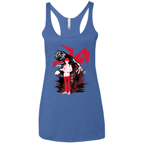 T-Shirts Vintage Royal / X-Small Inner Ghoul Women's Triblend Racerback Tank