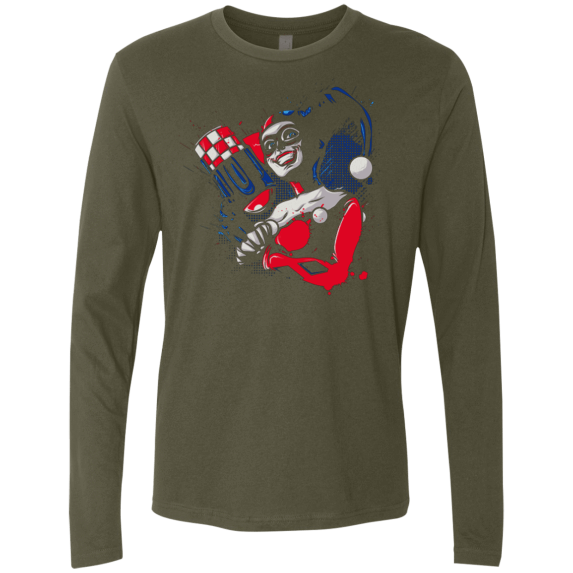 T-Shirts Military Green / Small Insane Queen Men's Premium Long Sleeve