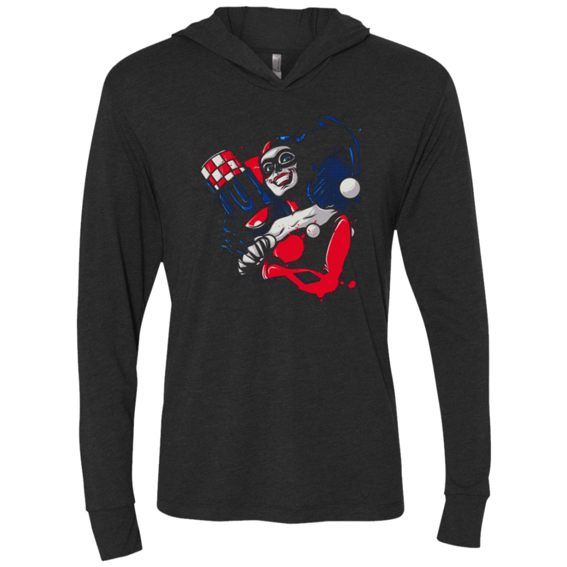 T-Shirts Vintage Black / X-Small Insane Queen Triblend Long Sleeve Hoodie Tee