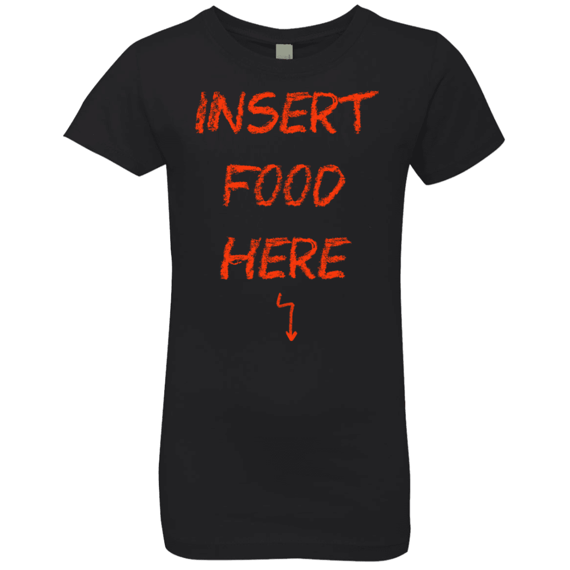 T-Shirts Black / YXS Insert Food Girls Premium T-Shirt