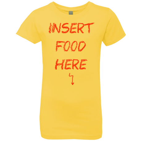 T-Shirts Vibrant Yellow / YXS Insert Food Girls Premium T-Shirt