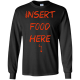 T-Shirts Black / S Insert Food Men's Long Sleeve T-Shirt