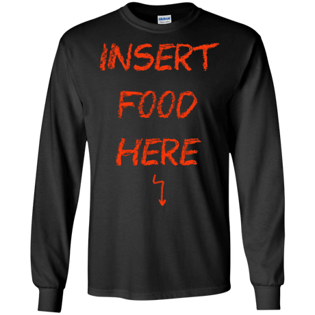 T-Shirts Black / S Insert Food Men's Long Sleeve T-Shirt