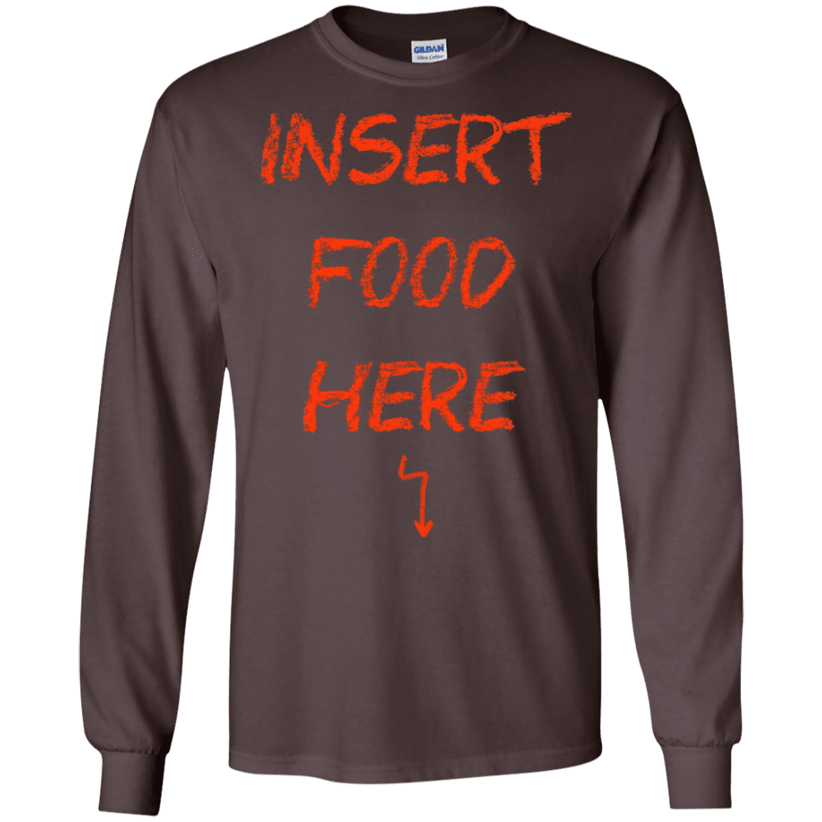 T-Shirts Dark Chocolate / S Insert Food Men's Long Sleeve T-Shirt