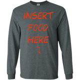 T-Shirts Dark Heather / S Insert Food Men's Long Sleeve T-Shirt