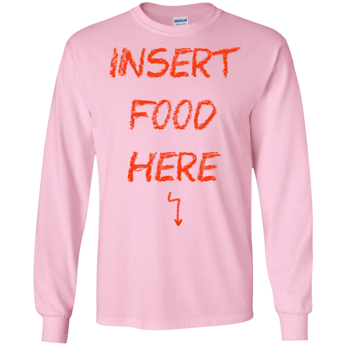 T-Shirts Light Pink / S Insert Food Men's Long Sleeve T-Shirt