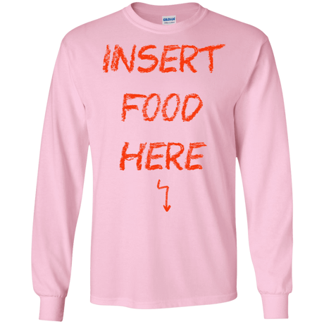 T-Shirts Light Pink / S Insert Food Men's Long Sleeve T-Shirt