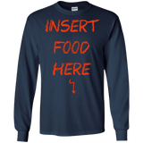 T-Shirts Navy / S Insert Food Men's Long Sleeve T-Shirt