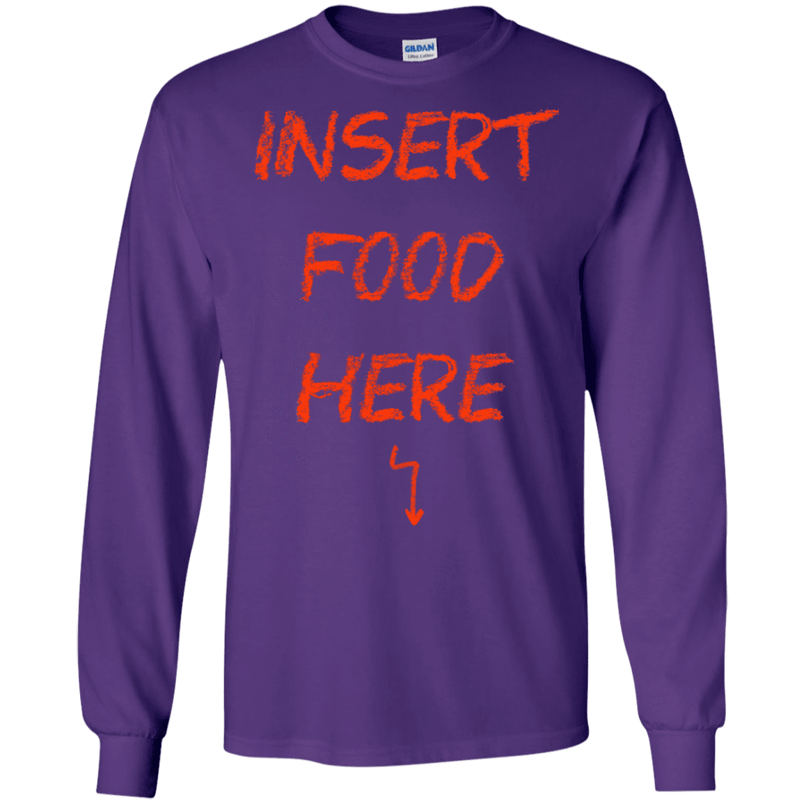 T-Shirts Purple / S Insert Food Men's Long Sleeve T-Shirt