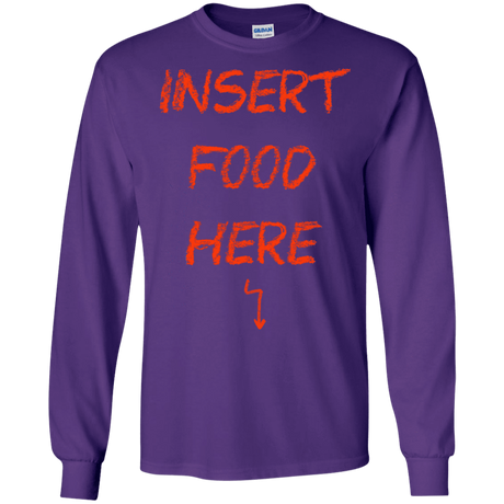 T-Shirts Purple / S Insert Food Men's Long Sleeve T-Shirt