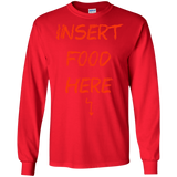 T-Shirts Red / S Insert Food Men's Long Sleeve T-Shirt