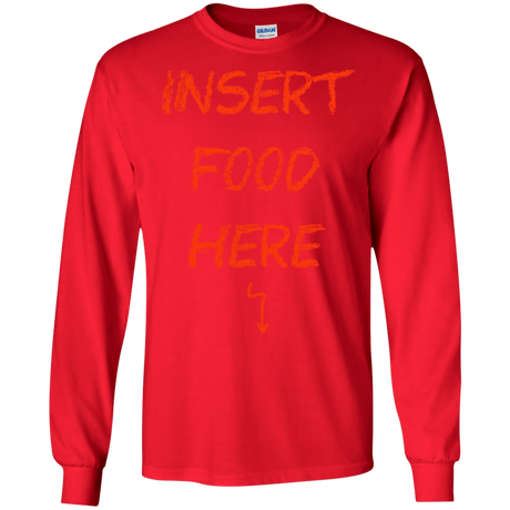 T-Shirts Red / S Insert Food Men's Long Sleeve T-Shirt