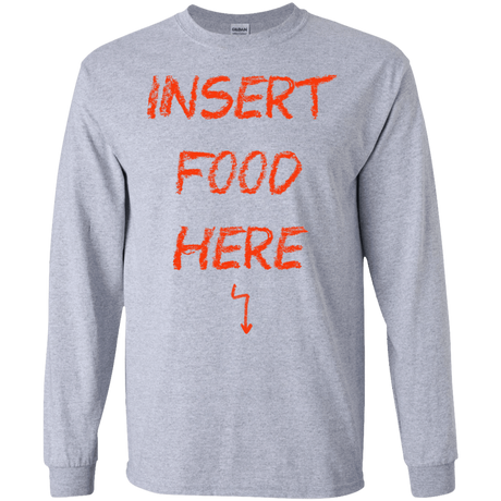 T-Shirts Sport Grey / S Insert Food Men's Long Sleeve T-Shirt