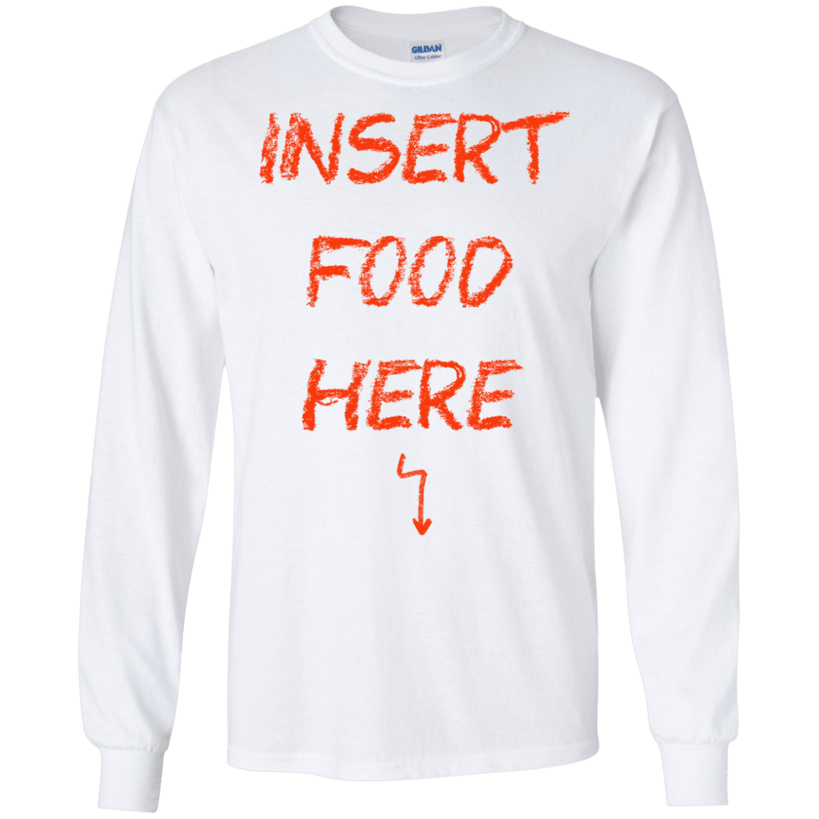 T-Shirts White / S Insert Food Men's Long Sleeve T-Shirt