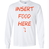 T-Shirts White / S Insert Food Men's Long Sleeve T-Shirt