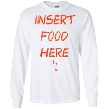 T-Shirts White / S Insert Food Men's Long Sleeve T-Shirt