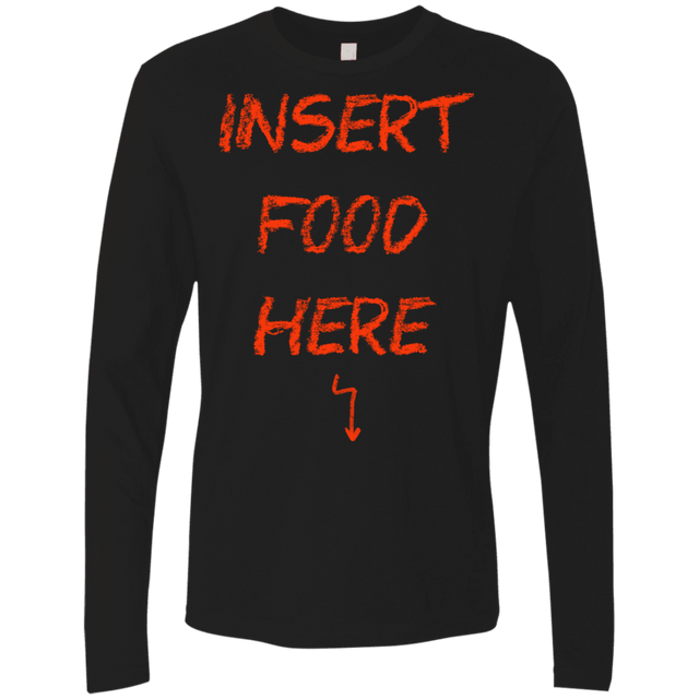 T-Shirts Black / S Insert Food Men's Premium Long Sleeve