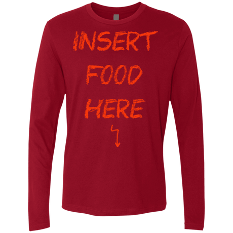T-Shirts Cardinal / S Insert Food Men's Premium Long Sleeve