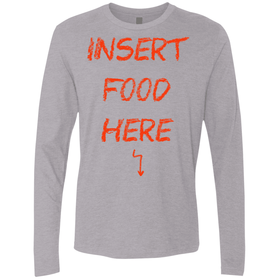 T-Shirts Heather Grey / S Insert Food Men's Premium Long Sleeve