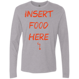 T-Shirts Heather Grey / S Insert Food Men's Premium Long Sleeve