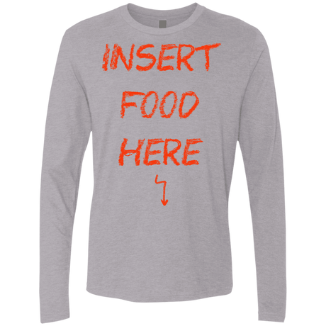T-Shirts Heather Grey / S Insert Food Men's Premium Long Sleeve