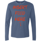 T-Shirts Indigo / S Insert Food Men's Premium Long Sleeve