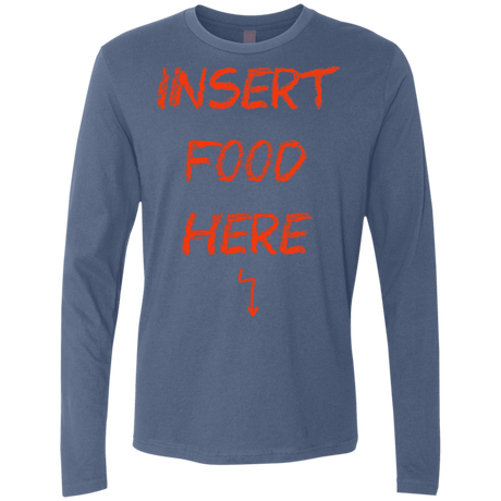 T-Shirts Indigo / S Insert Food Men's Premium Long Sleeve