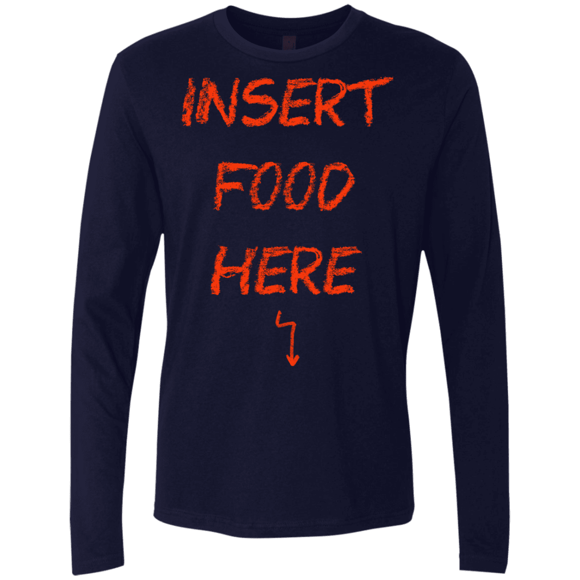 T-Shirts Midnight Navy / S Insert Food Men's Premium Long Sleeve