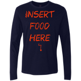 T-Shirts Midnight Navy / S Insert Food Men's Premium Long Sleeve