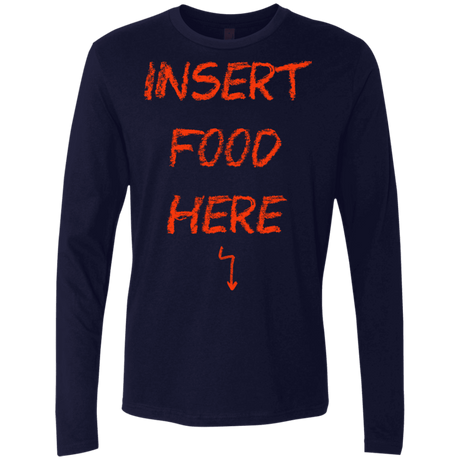 T-Shirts Midnight Navy / S Insert Food Men's Premium Long Sleeve
