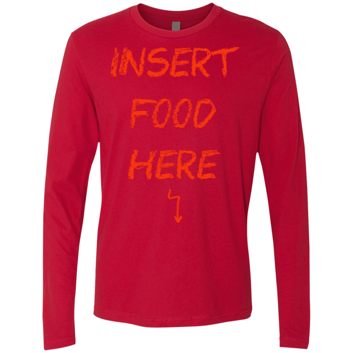 T-Shirts Red / S Insert Food Men's Premium Long Sleeve