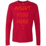 T-Shirts Red / S Insert Food Men's Premium Long Sleeve