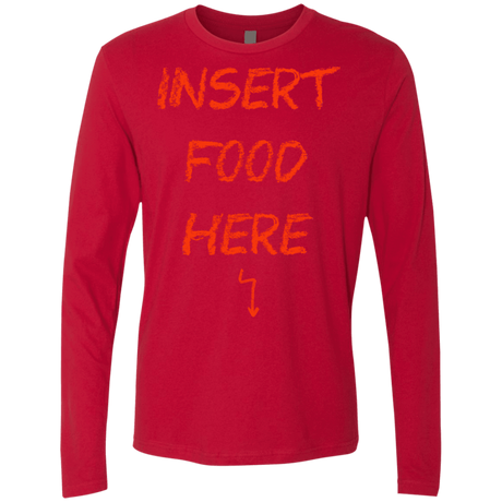 T-Shirts Red / S Insert Food Men's Premium Long Sleeve