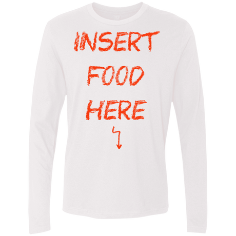 T-Shirts White / S Insert Food Men's Premium Long Sleeve