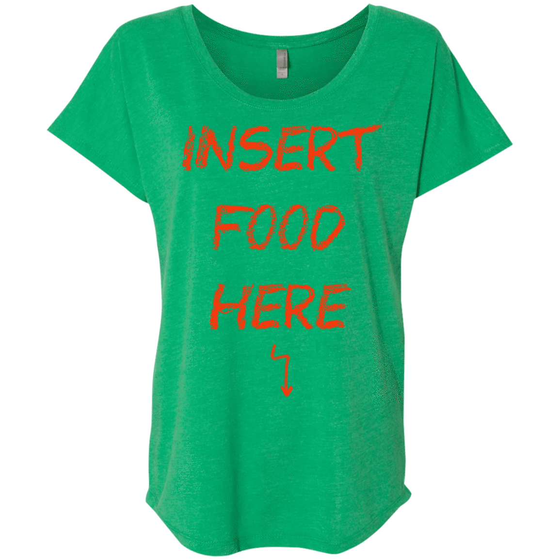 T-Shirts Envy / X-Small Insert Food Triblend Dolman Sleeve