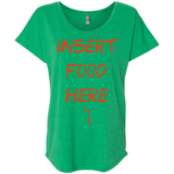 T-Shirts Envy / X-Small Insert Food Triblend Dolman Sleeve