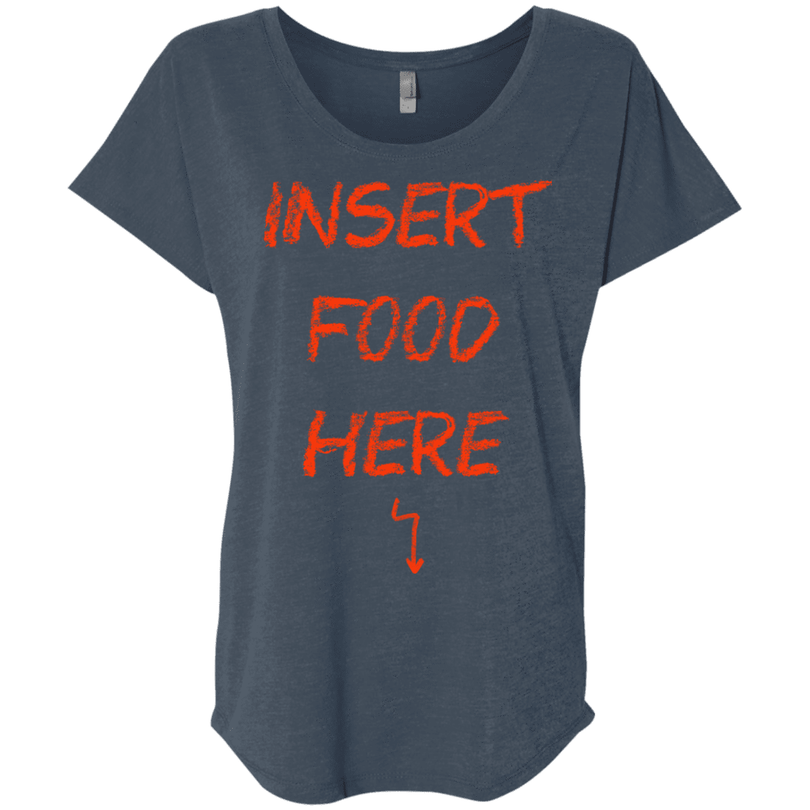 T-Shirts Indigo / X-Small Insert Food Triblend Dolman Sleeve