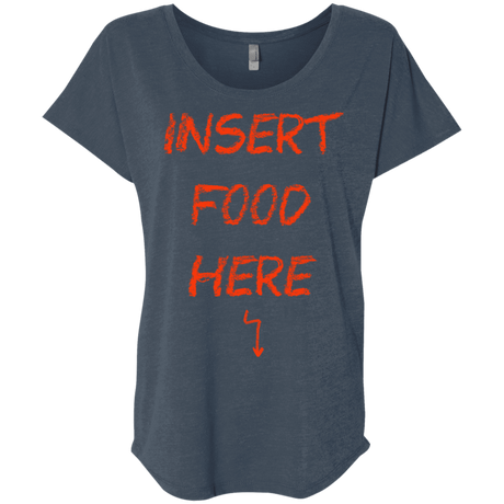 T-Shirts Indigo / X-Small Insert Food Triblend Dolman Sleeve