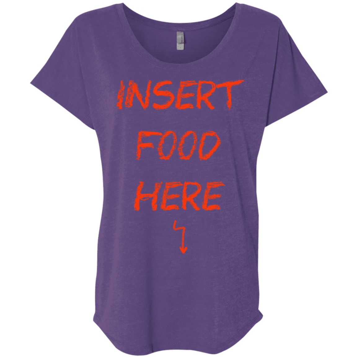 T-Shirts Purple Rush / X-Small Insert Food Triblend Dolman Sleeve