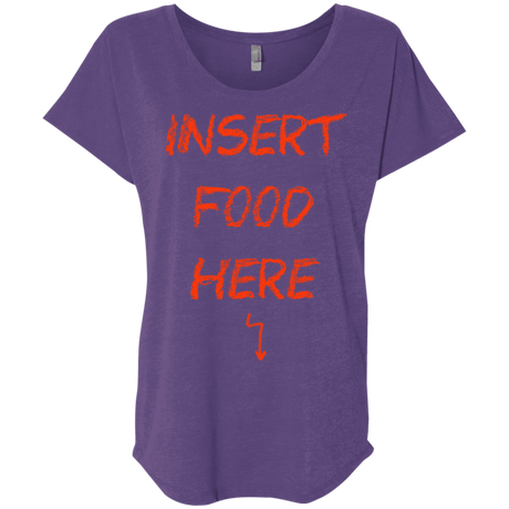 T-Shirts Purple Rush / X-Small Insert Food Triblend Dolman Sleeve