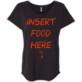 T-Shirts Vintage Black / X-Small Insert Food Triblend Dolman Sleeve