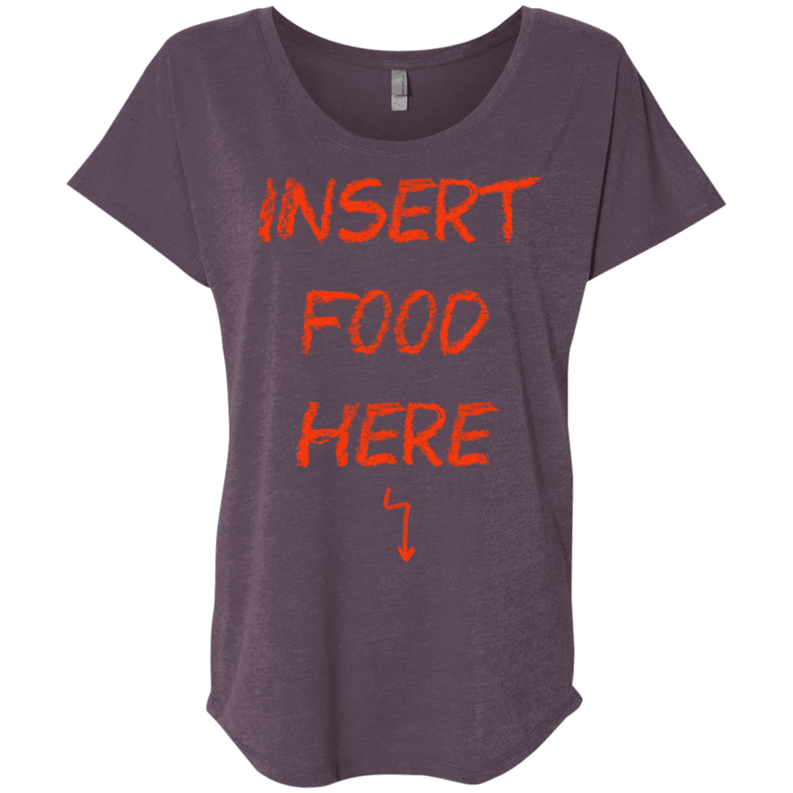 T-Shirts Vintage Purple / X-Small Insert Food Triblend Dolman Sleeve