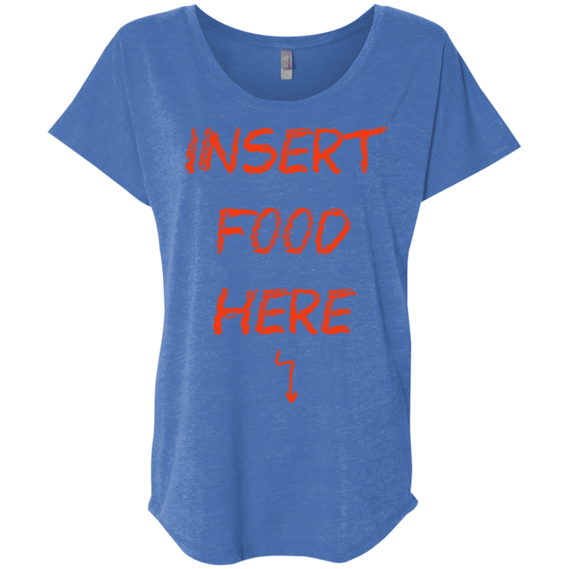 T-Shirts Vintage Royal / X-Small Insert Food Triblend Dolman Sleeve