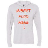 T-Shirts Heather White / X-Small Insert Food Triblend Long Sleeve Hoodie Tee
